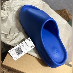 Blue Yeezy Slides